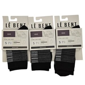 Le Bent SMALL Ultra Light Mini 3-Pack Performance Bike Merino Blend Zero Cusion